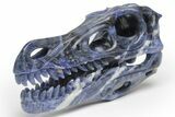 Carved Sodalite Dinosaur Skull #218481-3